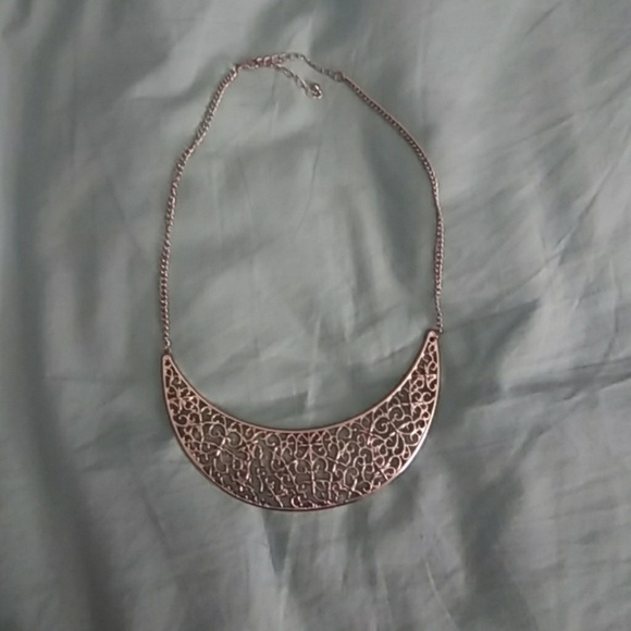 New Silver short adjustable statement necklace - Picture 1 of 4